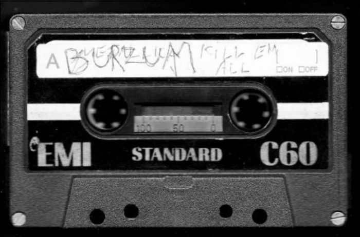 A cassette featuring early mixes of Burzum debut album (minus the ambient tracks) sent to Euronymous