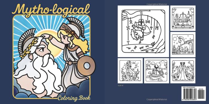 Marie Cachet - Mytho-Logical Coloring Book: 25 Hand-Drawn Myths to Color with Quotes from Ancient Texts (2025)