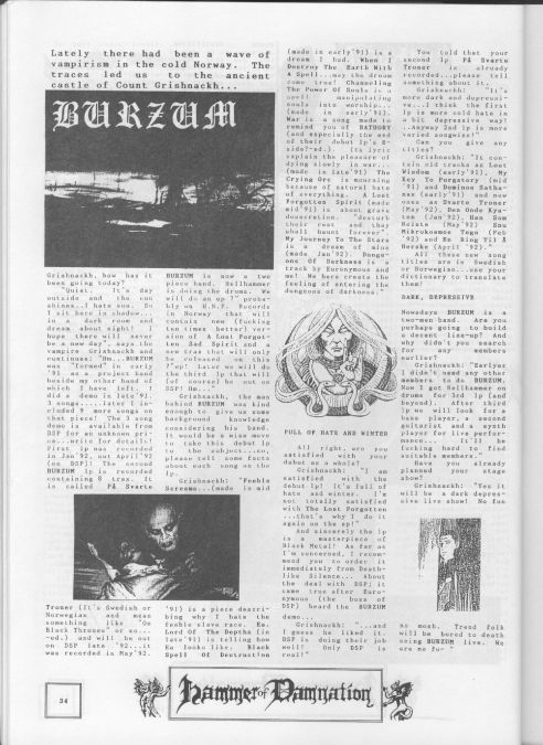 Hammer Of Damnation magazine #3 1993
